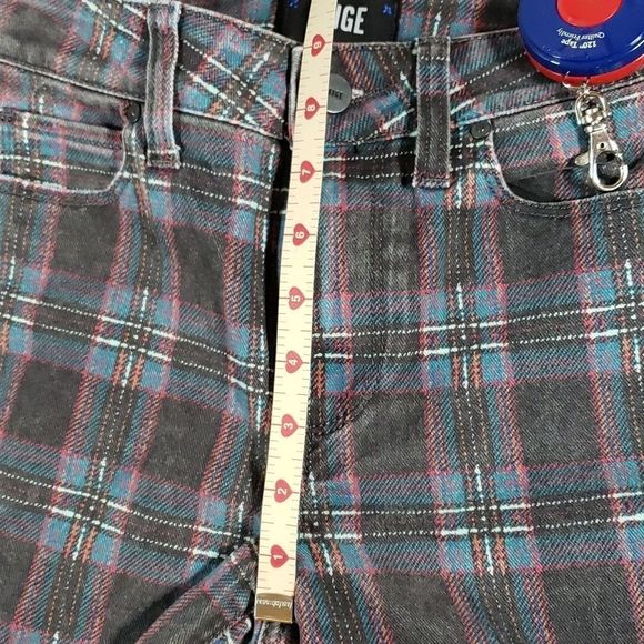 PAIGE Womens HOXTON ANKLE High-Rise Skinny Black Atlantic Tartan Plaid Jeans 26 - Picture 14 of 14